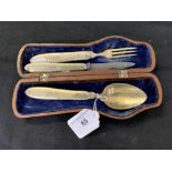 Early 20th cent. Russian silver campaign/picnic set comprising knife, spoon, fork with helix