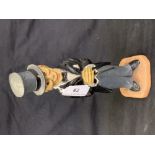 Corkscrews/Wine Collectables: American novelty two part screw with bell cap, a male figure in