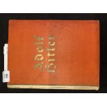 Third Reich: 1936 hardback book titled 'Adolf Hitler' Approx. 198 cigarette collectable