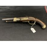 Weapons/French Revolution: A good French 1786 pattern Naval flintlock pistol. The lock is marked