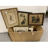 19th cent. Prints & Engravings: Fra Angelico angels playing, highland character, caricature of two