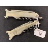 Corkscrews/Wine Collectables Advertising: Hunting. A chrome plated patent knife combination with