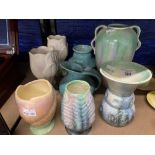 Pottery & Porcelain: Sylvac and Falcon ware vases including a pair of magnolia and one model