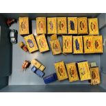 Toys: Diecast vehicles, Moko Lesney Matchbox 1 - 75 series. Eighteen boxed examples of model No's