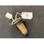 Corkscrews/Wine Collectables: Bottle stopper, marked on top Farrow & Jackson, patent 4490 20/6/1862,