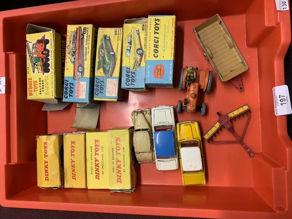 Toys: Diecast vehicles, Dinky Toys by Meccano, cars boxed examples of No's 166, 181 & 182,