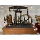 Models: Four column "Mary", Beam Stationary Engine, finely detailed on a rectangular base. 12½ins.