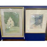 20th cent. British Patrick Manley watercolour "Chapel of St. Michael", signed lower right, framed