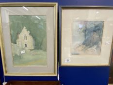 20th cent. British Patrick Manley watercolour "Chapel of St. Michael", signed lower right, framed