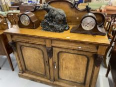 19th cent. Mahogany chiffonier with ornate gallery to rear. Two drawers over two doors. 54ins. x