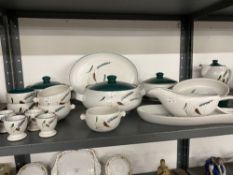 20th cent. Ceramics: Denby 'Greenwheat' kitchen ware, 32 pieces including tureens x 3, large serving