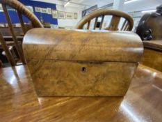 19th cent. Walnut domed tea box. D.5½ins. x 9ins. x 6ins.