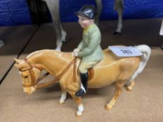 Beswick: Boy on pony Palamino 1957-1976 Arthur Gredington, No. 1500.