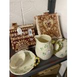 20th cent. Ceramics: Villeroy & Boch, ginger village Christmas theme, cottage pastille burners x