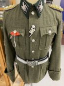 Militaria: Third Reich Waffen SS Oberstgruppenfuher M36 pattern Officers Combat Tunic. Museum