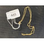 Hallmarked Gold: 9ct. Curb link chain, Sheffield. Length 44cm. Weight 3.6g.