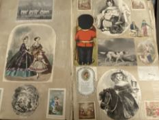 Ephemera: 19th cent. Scrap book mainly natural history, foreign peoples, sketches, and