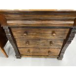 19th cent. Mahogany chest of drawers, with applied carved mouldings to face. 41½ins. x 41ins. x