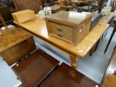 20th cent. Pine plank kitchen table. Approx. 6ft. x 3ft.