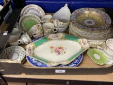 19th cent. British Ceramics: Plates, Indian tree x 2, Itatiandte style x 2, floral decorated x 2,