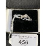 Diamond ring brilliant cut white metal set stamped and tested 18ct and platinum, estimated weight of