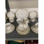 20th cent. Ceramics: Royal Albert 'Avenue' part tea set, six cups, saucers, side plates, and cake