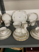 20th cent. Ceramics: Royal Albert 'Avenue' part tea set, six cups, saucers, side plates, and cake