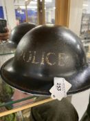 Militaria: British WWII Civilian Police Steel Helmet with 1939 dated liner, complete with chin