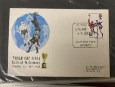 Stamps & First Day Covers: Two albums, one containing forty-seven England's World Cup first day