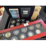 Numismatics: Set of WWI coins and a set of coins to commemorate 'Operation Mincemeat' carried out in