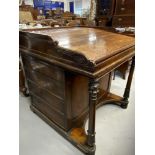 19th cent. Good quality rosewood davenport with fitted interior, adjustable top, and drawers to