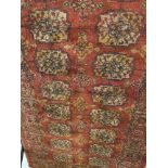 Carpets & Rugs: Two early 20th cent. Turkish rugs/runners. Runner red ground, thirty two Guls, two