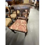 Early 19th cent. set of mahogany sabre back dining chairs (4).
