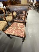 Early 19th cent. set of mahogany sabre back dining chairs (4).