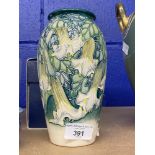 Moorcroft Pottery: Angi Davenport 1998, Collectors Club vase in the Angel Trumpets pattern, height