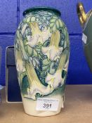 Moorcroft Pottery: Angi Davenport 1998, Collectors Club vase in the Angel Trumpets pattern, height