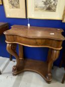 19th cent. Mahogany 'Duchess' style side table. W29ins. x D16ins. x H29ins. 134.