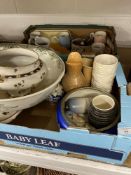 Pottery & Porcelain: 20th cent. Sylvac, Poole pottery, Delft, T.G Green, Booth's, etc. (2 boxes)