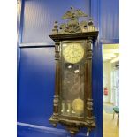 Clocks: 19th cent. Mahogany cased German regulator clock by Gustav Becker, Freiberg, Silesia.