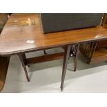 Early 20th cent. Sutherland drop leaf table and a mahogany 2 tier occasional table.