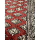 Carpets & Rugs: 20th cent. North Persian deep red ground with 20 full guls & 14 half guls. Fifteen