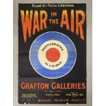 Militaria - Rare WWI Poster: "Royal Air Force Exhibition" War in the Air. 29in. x 19½in.