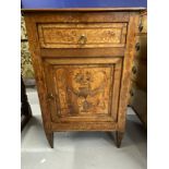 Late 17th/early 18th cent. Dutch style marquetry walnut side cupboard, inlaid over three sides