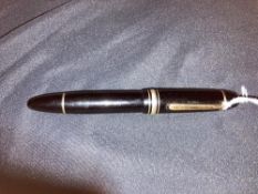 Pens: Mont Blanc Meisterstuck number 149 fountain pen.