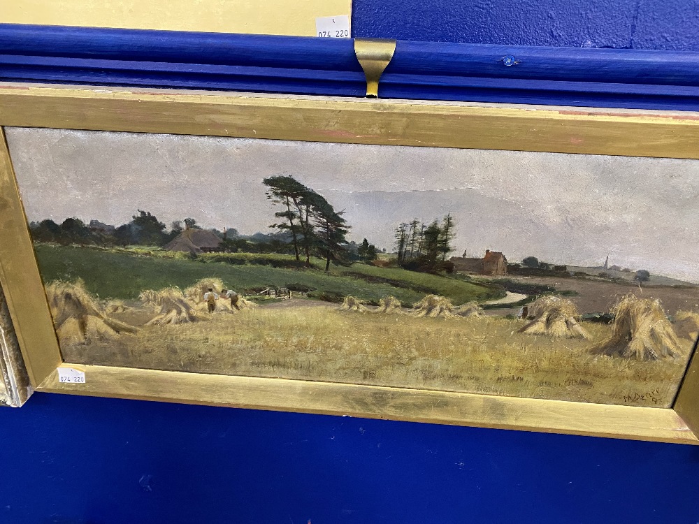 19th cent. & later Original oils and watercolours including Margaret Deare Cornfield (4). - Image 3 of 4