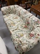 Late 19th cent. Upholstered three seater sofa. Approx. 74in.