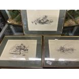 Angling & Humorous Prints: "A False Step", "Look to your Rod" and "Fishing in Sutherland" (3) Framed