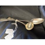 Hallmarked Georgian Silver Flatware: On basting spoon Old English pattern, dated 1810, weight 4·2oz.
