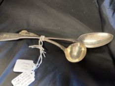 Hallmarked Georgian Silver Flatware: On basting spoon Old English pattern, dated 1810, weight 4·2oz.