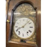 Clocks: 19th cent. French 8 day longcase, E. Gerose of Villenaux, enamel dial, walnut case. 89in.